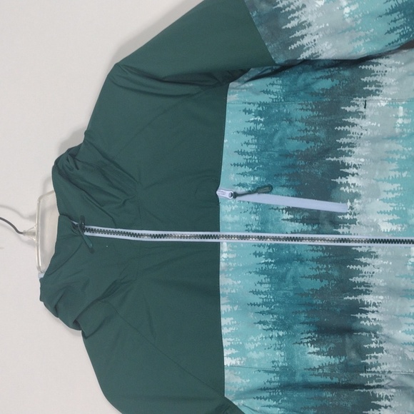 NWT L.L. Bean Wildcat WP Green and Light Blue Ski Jacket Boys Size Medium 10/12 - Picture 3 of 11